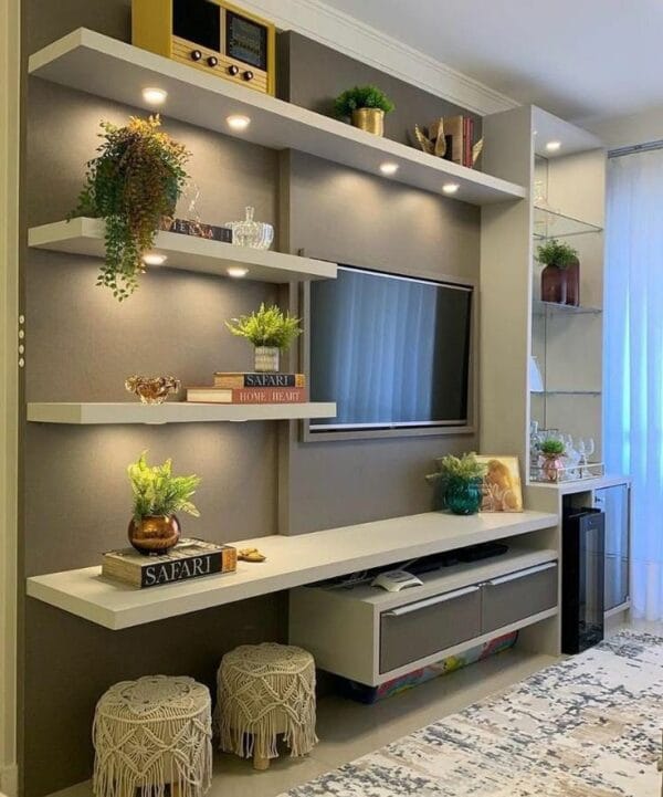 TV Unit Premium frosty white Finish (6*7) - Image 3