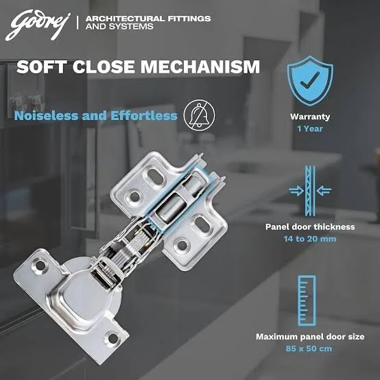 Godrej Cabinet Hinges 3d Soft close | Best Cupboard Hinges for Kitchen - Image 3